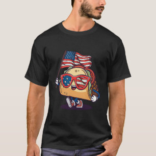 Taco Sunglasses American Flag Usa 4Th Of July T-Shirt