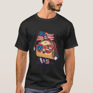Taco Sunglasses American Flag Usa 4Th Of July T-Shirt