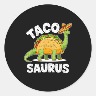 Taco t rex dinosaur dino cinco de mayo boys classic round sticker