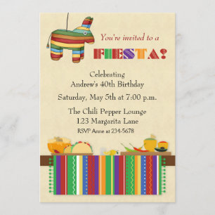 Taco Table Fiesta Invitation