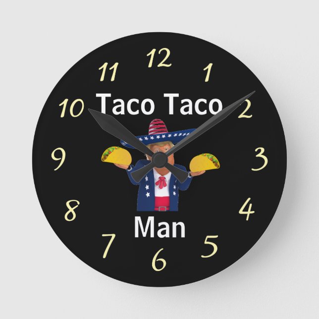 Taco Taco Man Clock (Front)