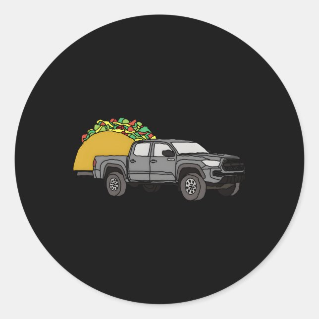 Taco Tacoma Truck Trd Overlanding Overland 4Wd 4X4 Classic Round Sticker (Front)