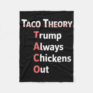 Taco Theory Always Chicken Out Tacos Pun Fleece Blanket