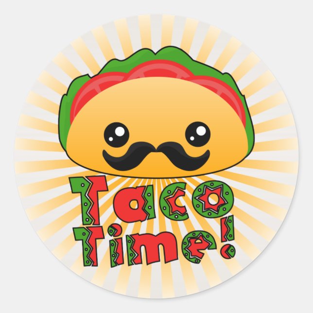 Taco Time Classic Round Sticker (Front)