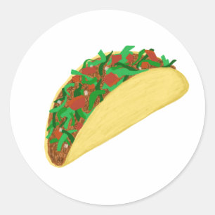 Taco Time - let's eat tacos Classic Round Sticker
