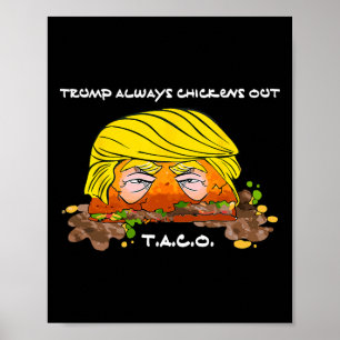 Taco Trade Chicken T.a.c.o Trump Always Chickens O Poster