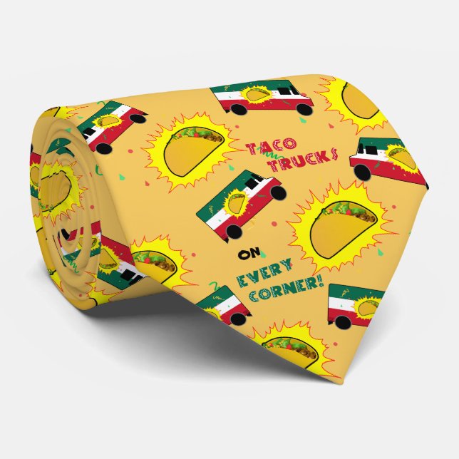 Taco Trucks On Every Corner Tie (Rolled)