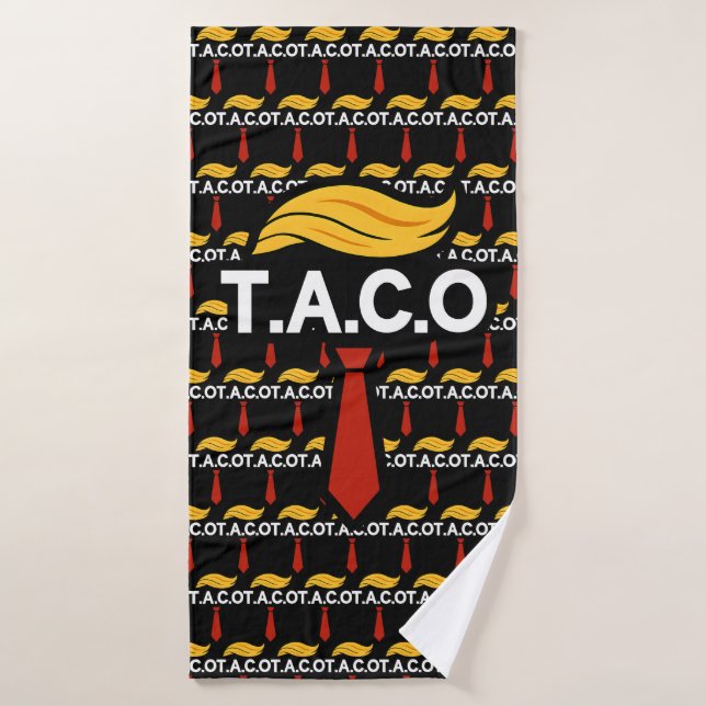 Taco Trump Always Chickens Out Bath Towel (Bath Towel)