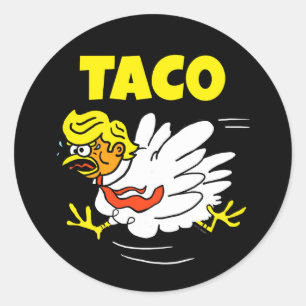 TACO Trump Always Chickens Out Classic Round Sticker