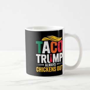Taco Trump Always Chickens Out Coffee Mug