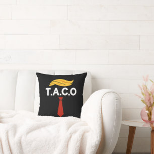 Taco Trump Always Chickens Out Cushion