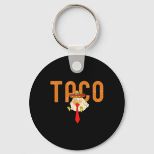 Taco Trump Always Chickens Out Funny Trendy Chicke Key Ring
