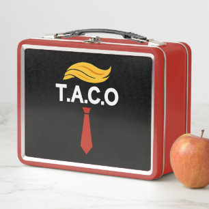 Taco Trump Always Chickens Out Metal Lunch Box