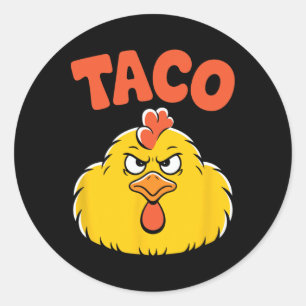 Taco Trump Always Chickens Out Political Humor Tar Classic Round Sticker