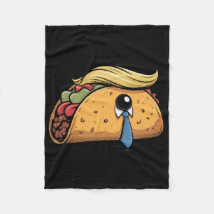 Taco Trump Always Chickens Out Political Humor Tar Fleece Blanket