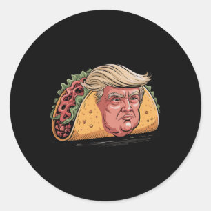 Taco Trump Always Chickens Out Political Humour Ta Classic Round Sticker