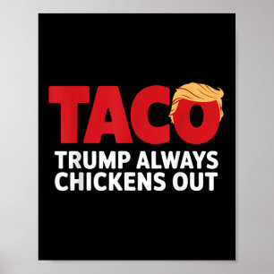 Taco Trump Always Chickens Out  Poster