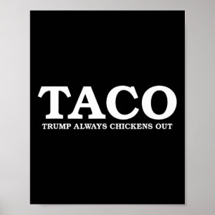 Taco Trump Always Chickens Out Tariff Talk Poster