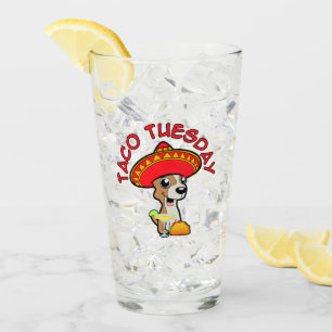 Taco Tuesday Chihuahua Tall Glass
