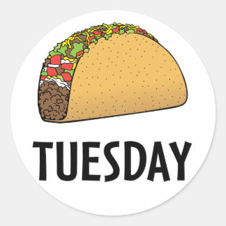Taco Tuesday Classic Round Sticker