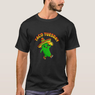 Taco Tuesday Dancing Jalapeno Hot Mexican Food Fun T-Shirt