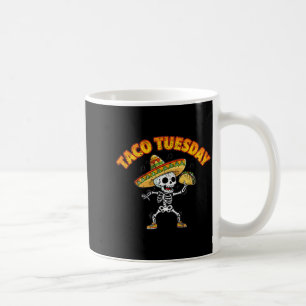 Taco tuesday dancing skeleton funny cinco de mayo coffee mug