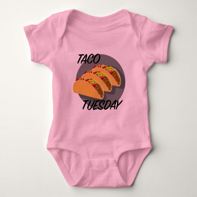 Taco Tuesday Design - Baby Jersey Bodysuit (Front)