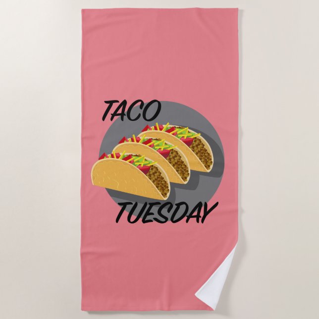 Taco Tuesday Design - Beach Towel (Front)