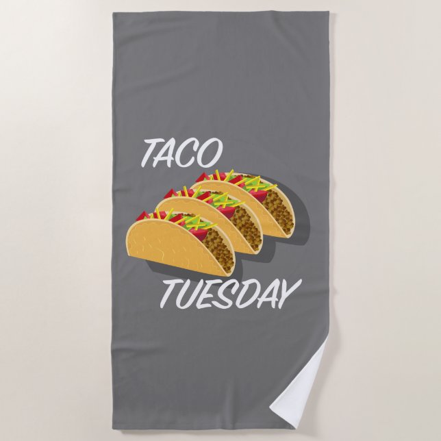 Taco Tuesday Design - Beach Towel (Front)
