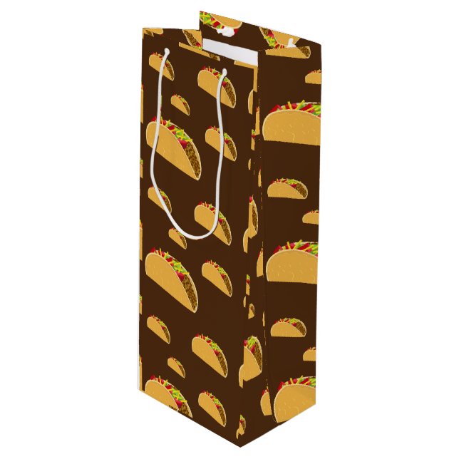Taco Tuesday Design - Gift Bag - Wine (Front Angled)