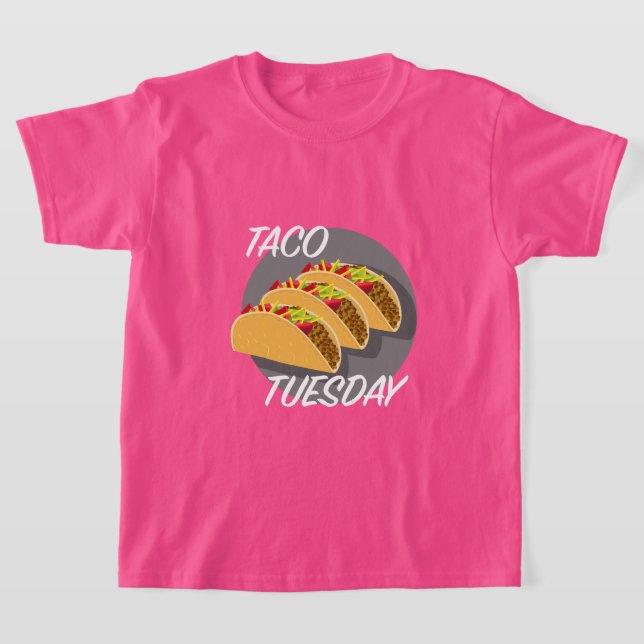 Taco Tuesday Design - Kids' Basic T-Shirt (Laydown)