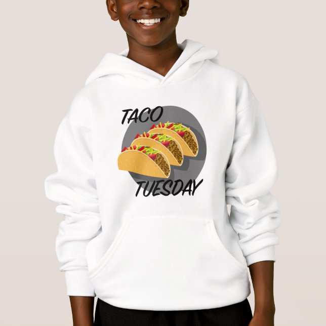 Taco Tuesday Design - Kids' Pullover Hoodie (Front)