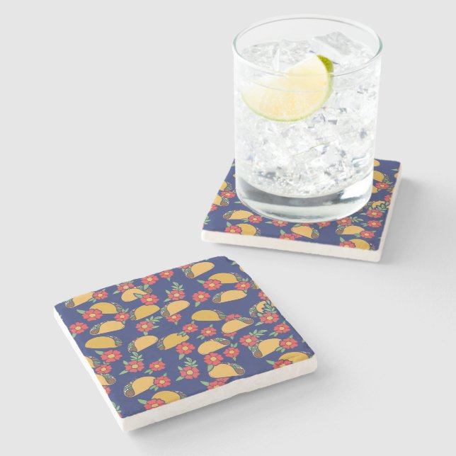 Taco Tuesday Fiesta Stone Coaster (Side)