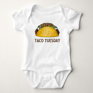 TACO TUESDAY Mexican Tex Mex Food Tacos Foodie Baby Bodysuit