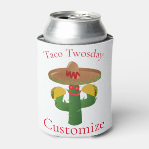 Taco Tuesday Saguaro Cactus Thunder_Cove Can Cooler