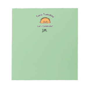 Taco Tuesday shell cheese Mexican food Notepad
