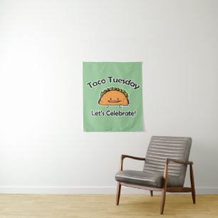 Taco Tuesday shell cheese Mexican food Tapestry