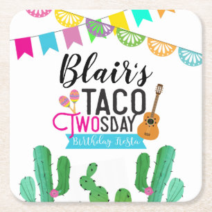 Taco Twos-day Coaster