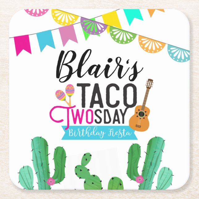 Taco Twos-day Coaster (Front)