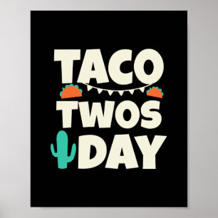 Taco Twosday 2nd Birthday Party Poster