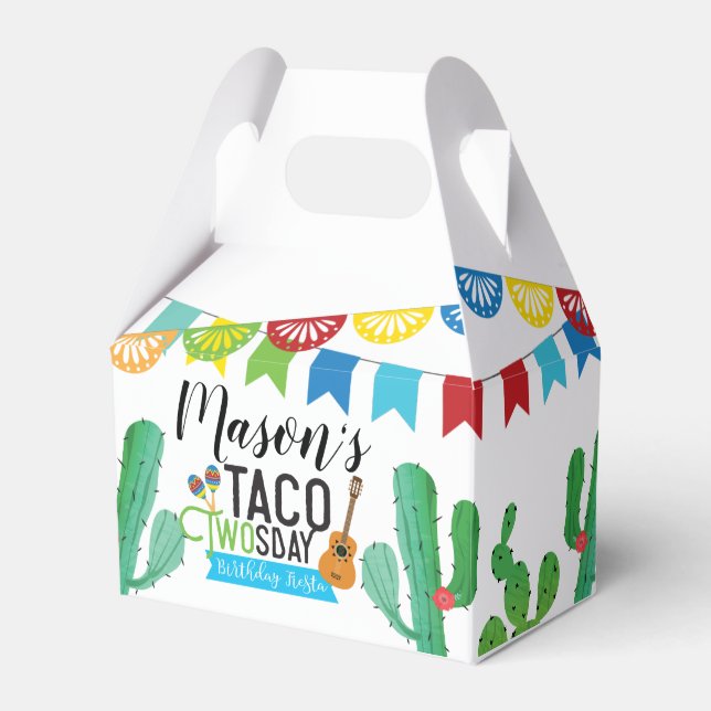 Taco Twosday Favour Box (Front Side)