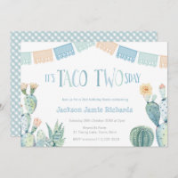 Taco Twosday Party - Boy 2nd Birthday Fiesta