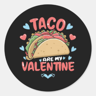 Taco-valentine Classic Round Sticker