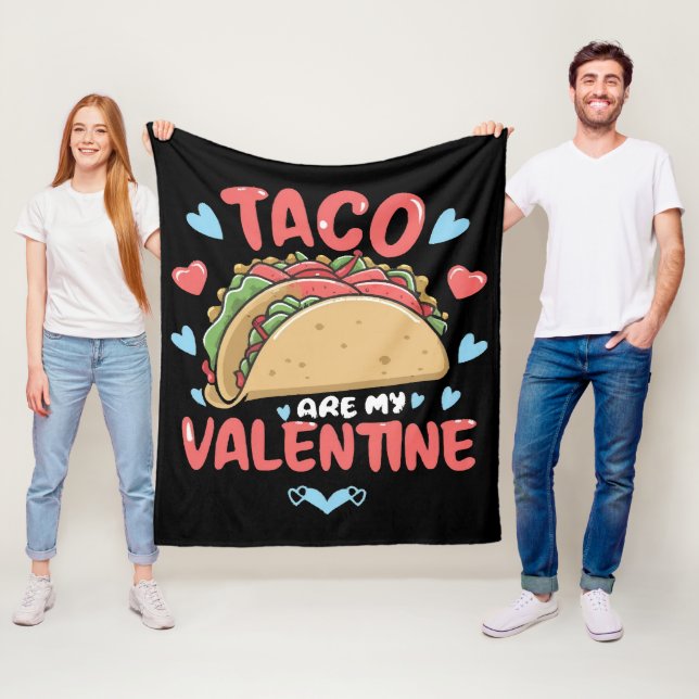 Taco-valentine Fleece Blanket (In Situ)