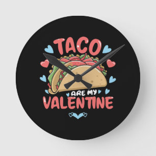 Taco-valentine Round Clock