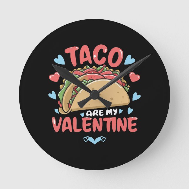 Taco-valentine Round Clock (Front)
