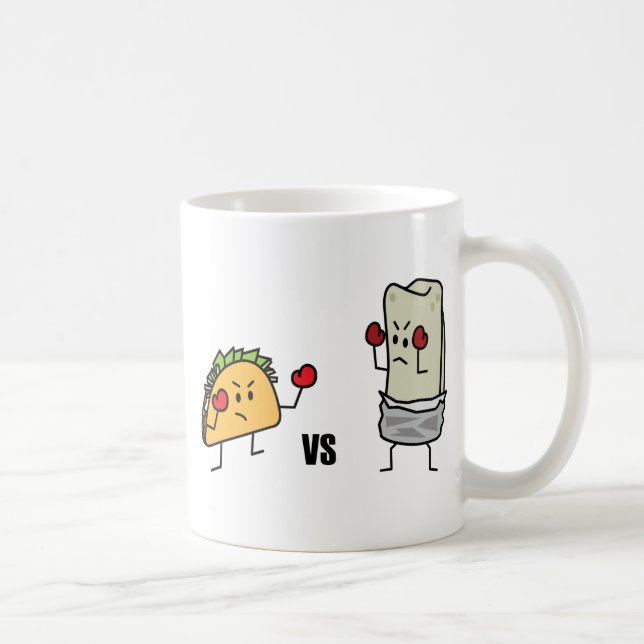 Taco vs burrito coffee mug (Right)