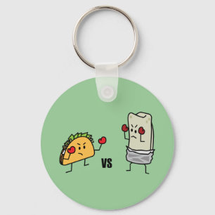 Taco vs burrito key ring