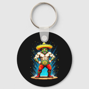 Taco Wrestling Cinco De Mayo Celebration Funny  Key Ring