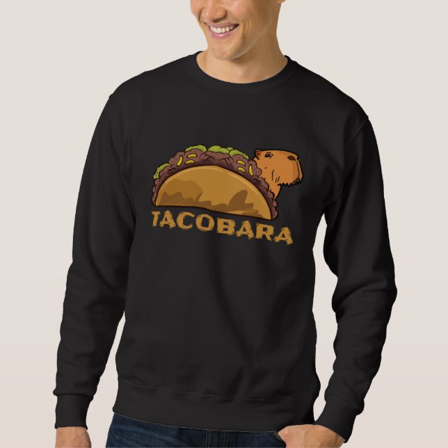 Tacobara Taco Capybara Animal Graphic Capibara Sweatshirt (Front)